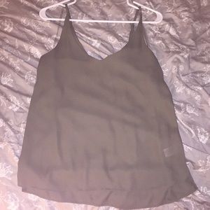 Olive green tank, size L.